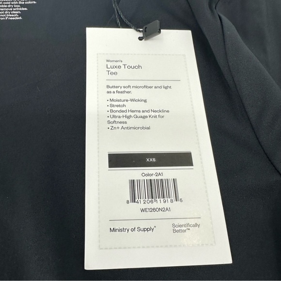 Ministry of Supply Black Luxe Touch Tee Size XXS New with Tag - Picture 13 of 14